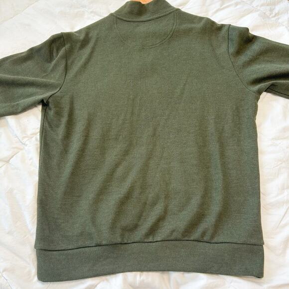 U.S. Polo Assn Quarter Zip Pullover Green Long Sleeve Sweater Size Large - Picture 7 of 8